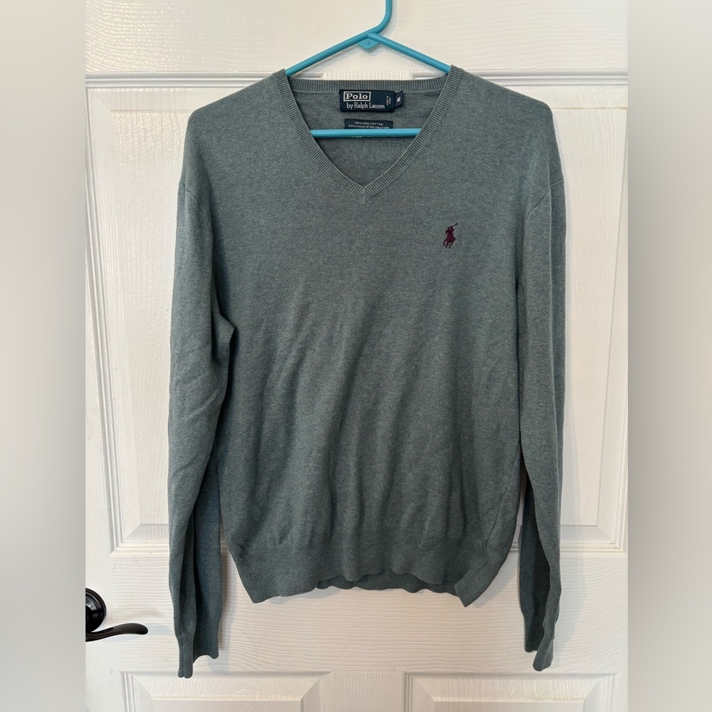 Polo by Ralph Lauren Green V-Neck Sweater